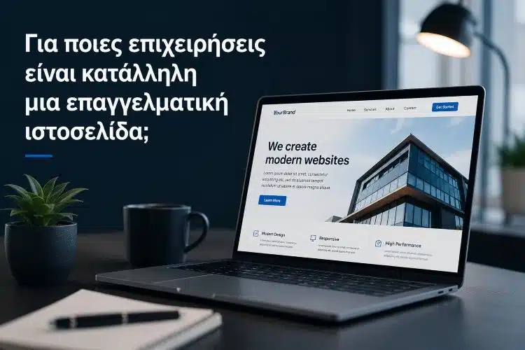 Επαγγελματική ιστοσελίδα για επιχειρήσεις και σύγχρονη διαδικτυακή παρουσία